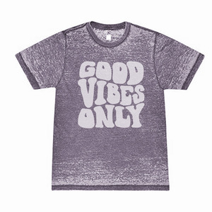 T-shirt en coton jersey à manches courtes et col rond pour homme, coupe classique, imprimé Good Vibes Only - Product Image 4
