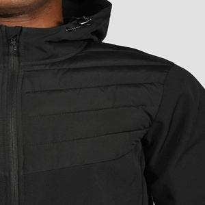 Blousons d'hiver matelassés personnalisés à fermeture éclair pour hommes, coupe-vent à capuche, manteau épais et chaud pour l'extérieur - Product Image 5