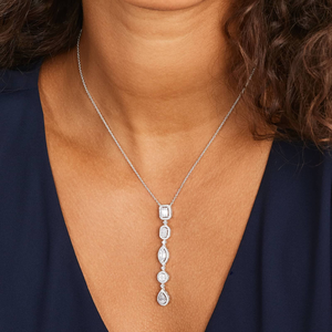 Collar de Lujo para Mujer con Moissanita y Cadena Fina, Colgante de Plata de Ley 925 Sólida, Joyería con Brillo Similar al de Diamantes, Regalo - Product Image 4