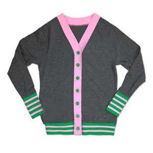 Cardigan classique vintage pour femme en coton tricoté, boutonné sur le devant, manches longues, élégant, trois couleurs, col en V, doux et confortable - Product Image 1