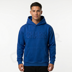 2026 Streetwear High Quality Heavy Weight <b>3D</b> Embossed <b>Hoodies</b> Custom logo Unisex Oversized Drop Shoulder Hoodie for Men - Product Image 2