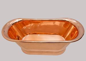 Baignoire en cuivre artisanale pour une décoration intérieure rustique et contemporaine, design de baignoire autoportante en cuivre de luxe pour spa - Product Image 3