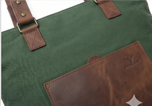 <b>Leather</b> Tote Bag Men <b>Briefcase</b> Laptop Messenger Durable Waterproof Zipper Outdoor Fashionable Premium Gift Office Commute Travel - Product Image 5