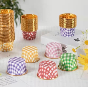 Youyang Bohemian phong cách Vàng cuộn lên bánh cup cấp thực phẩm giấy vàng bên trong Cupcake - Product Image 3