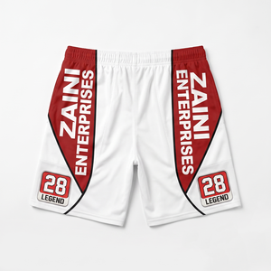 Shorts coupe-vent en polyester tricoté 120 GSM personnalisés, bleu rose uni, style streetwear décontracté, service OEM - Product Image 2