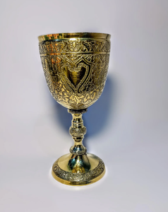 Modern Elegant <b>Goblet</b> Brass Finished Aluminum <b>Wine</b> Glass Polished Handmade Dishwasher Safe for Beer and <b>Wine</b> Serving Barware - Product Image 2