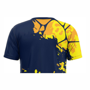 เสื้อยืดออกกำลังกายผู้ชายแบบกำหนดเอง แห้งเร็ว ระบายเหงื่อได้ดี ผลิตจากโพลีเอสเตอร์ เหมาะสำหรับการฝึกซ้อมในยิม ระบายอากาศได้ดี เหมาะสำหรับวิ่งและฟิตเนส - Product Image 5