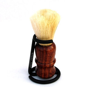 Brosse à raser pour barbe homme, brosse de barbier pour le nettoyage et l'entretien de la barbe, brosse à raser avec manche en bois naturel pour usage domestique et professionnel - Product Image 1