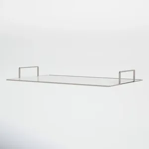 Bandeja Decorativa Minimalista de Aluminio Irregular con Asa, Multifuncional para un Estilo Moderno y Costero - Product Image 2
