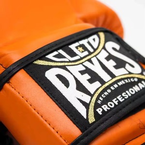 Guantes de Boxeo Profesionales Cleto Reyes, de Cuero Naranja, con Cordones, para Entrenamiento, 14oz, para Adultos - Product Image 4