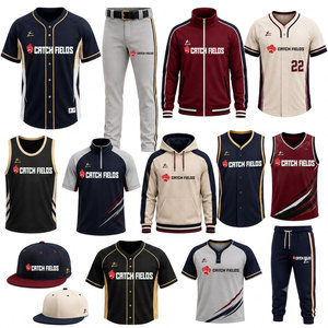 Custom <b>Baseball</b> Team Wear Teams <b>Baseball</b> Packages Digital Printing Water Resistant Anti-Bacterial 100% Polyester Unisex Adult - Product Image 4