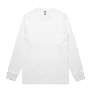 T-shirt à manches longues en coton peigné coupe ample pour homme, qualité supérieure, style streetwear, épaules tombantes, t-shirt uni - Product Image 5