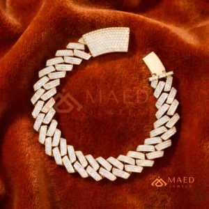 Gold Iced Out Cuban Link Bracelet Moissanite Chain Link Bracelet Hip Hop Luxury Jewelry <b>For</b> <b>Men</b> Women Gift - Product Image 1