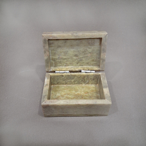 Boîte à bijoux moderne en pierre ollaire naturelle de luxe, incrustée, faite à la main, élégante, pour cadeau de mariage, 100 pièces, meilleure qualité d'usine, approvisionnement en gros d'Inde - Product Image 3