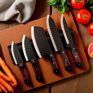Wholesale High Quality Handmade 5-Piece Chef <b>Knife</b> Set High Carbon Steel Blades Ambidextrous <b>Bone</b> <b>Handles</b> Sustainable - Product Image 3