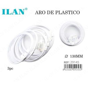 Cerchio in plastica Ilan da 130 mm per artigianato acchiappasogni, 3 pezzi - Product Image 1