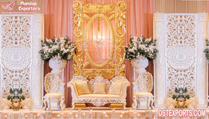 Cérémonie traditionnelle indienne Scène de mariage hindou Lord Shiv Parvati Scène pour les mariages indiens Grand lieu de mariage Fiber Stage USA - Product Image 6