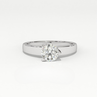 Aarinya Labor-Gezüchteter Diamant Gold IGI-Zertifiziert Runder Brillant Unisex Architektonischer Breiter Flacher Party Hochzeit Jubiläums Bandring