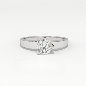 Anillo de Diamante Cultivado en Laboratorio Aarinya, Certificado IGI, Corte Brillante Redondo, Unisex, Ancho, Plano, para Fiesta, Boda, Aniversario - Product Image 1