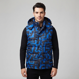 Trending Men's Insulated Camo Vest <b>Hooded</b> Winter Puffer <b>Gilet</b> Quilted Sleeveless Outdoor Jacket Warm Casual Outerwear - Product Image 1