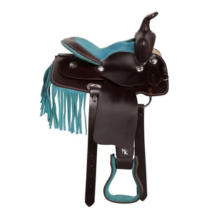 Silla de Montar Western Profesional, Equipo de Equitación de Cuero Genuino de Primera Calidad para Trabajo en Rancho - Product Image 1