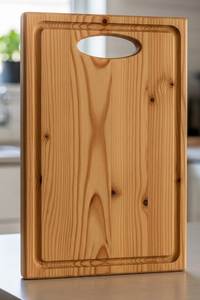 Planche à découper rectangulaire en bois massif SOFIYA CRAFT avec poignée, épaisseur 1,5 cm, passe au lave-vaisselle, marron foncé, bloc de découpe de cuisine - Product Image 5