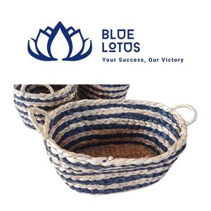 HIGH QUALITY <b>Water</b> <b>Hyacinth</b> <b>Basket</b> for Laundry Storage Eco Friendly Household Arrangement Daily Use Sustainable Plant Fiber Bin - Product Image 1