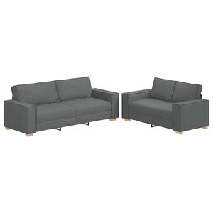 Set Divano per Soggiorno in Grigio Scuro - Product Image 2