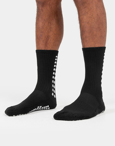 2026 Customized Men's <b>Black</b> Ankle <b>Socks</b> With White Geometric Pattern Anti-Slip Knitted Sports <b>Socks</b> Summer Standard Thickness - Product Image 2
