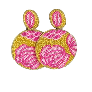 Pendientes Redondos con Bordado de Diseño Moderno, Proveedor Indio, Joyería de Cuentas de Mar para Mujer, por MULTI CRAFT - Product Image 3