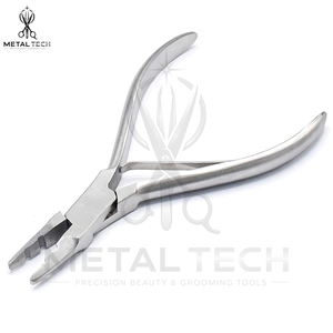 Pince multifonctionnelle à 3 trous en acier inoxydable pour l'élimination des extensions capillaires, outil de salon pour l'ouverture et le déchirage des micro-anneaux - Product Image 2