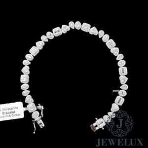 Premium Style Moissanite <b>Silver</b> Tennis <b>Bracelet</b> Unisex with Continuous Sparkle Stones Gift Export Competitive Wholesale Price - Product Image 1