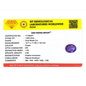 Natural Amethyst Rough Crushed Stone 8 Carats Certified Wholesale 20mm - Product Image 4