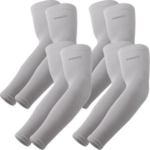 Manchons de compression personnalisés en polyester pour hommes, protection solaire UPF50, séchage rapide, rafraîchissants pour le cyclisme, la course et l'entraînement - Product Image 1