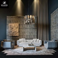 Ensemble de canapés modulaires personnalisés pour salon, hôtel, salle d'exposition, meubles de salon en tissu, canapé moderne, combinaison de canapés pour salon