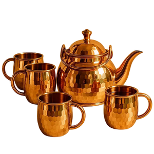 Pure Copper Vintage Coffee <b>Set</b> With Polish Finished For Restaurant Home And Hotel Kitchenware Metal <b>Tea</b> <b>Set</b> - Product Image 3