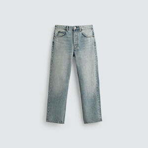 Men's Women's <b>Light</b> Multiple Color Loose Fit Denim Jeans Casual Washed Wide Leg Style Summer Wear Denim Jacket Pant Baggy Styles - Product Image 4