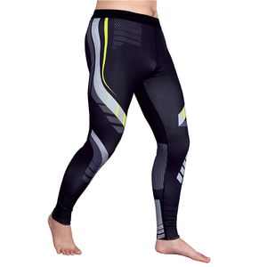 Nouveaux Leggings de Sport pour Hommes, Ajustés, en Coton, Spandex et Polyester, Taille Haute, Personnalisables OEM, pour Entraînement et Course à Pied - Product Image 2