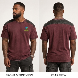 Men Fashion Distressed T <b>Shirt</b> Premium Cotton Blend Material Vintage Washed Finish Soft Texture Comfortable Oversized Fit OEM - Product Image 5