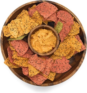 Plateau de service en bois d'acacia de haute qualité à taille personnalisée pour le dîner et les collations dans la cuisine, le restaurant et l'hôtel. - Product Image 1