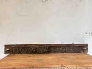 Panel de Madera de Teca Antigua con Grabado Fino, Estilo Moderno de Mediados de Siglo, Artesanía, Decoración de Pared para Hogar u Oficina, Muebles de Exterior - Product Image 1