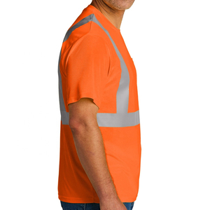 Camisetas de Trabajo de Manga Corta de Alta Visibilidad con Diseño Reflectante de Dos Tonos, Estilo Moderno - Product Image 3