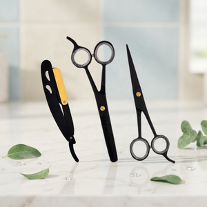 Ensemble de ciseaux à cheveux professionnels droits et affûtés en acier inoxydable 3 en 1, ciseaux de salon de coiffure avec logo personnalisé par KKZ - Product Image 4