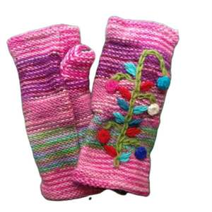 Gants et moufles d'hiver en laine avec doublure en polaire - Product Image 3