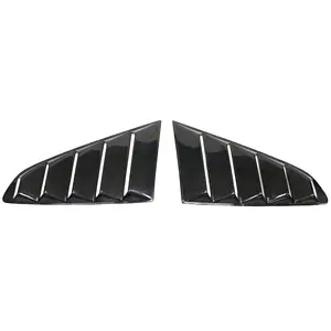 Para mustang mk6 gt janela de fibra de carbono louvers