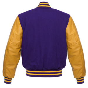 แจ็คเก็ตเบสบอลหนังแบบมีแขนเสื้อ แจ็คเก็ต Letterman Varsity Bomber แจ็คเก็ต Varsity สั่งทำพิเศษ แจ็คเก็ต Varsity ระบายอากาศได้สำหรับผู้ชาย - Product Image 5
