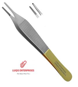 Pinzas Adson con Mordazas Dentadas de Carburo de Tungsteno, Pinzas Quirúrgicas de Acero Inoxidable, Instrumento Médico - Product Image 4