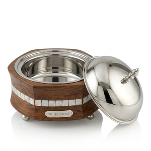 Juego de Ollas de Acero Inoxidable con Aislamiento de Madera Duradera de Primera Calidad, Incrustaciones de Madreperla, Ecológico, de Lujo, para Catering de Ramadán - Product Image 3