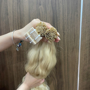 Best Selling I Tip Keratin Tip Hair Extensions Colored Human Hair Easy Application No Shedding No <b>Tangles</b> - Product Image 2