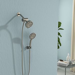 4.7-Inch <b>Dual</b> ABS Rainfall <b>Shower</b> <b>Head</b> with 7-Mode Handheld Spray Multi-Function Bath Hardware Set - Product Image 3